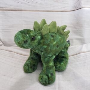 Wild Republic Green Stegosaurus Dinosaur 10 Inch Plush Stuffed Animal 2012
